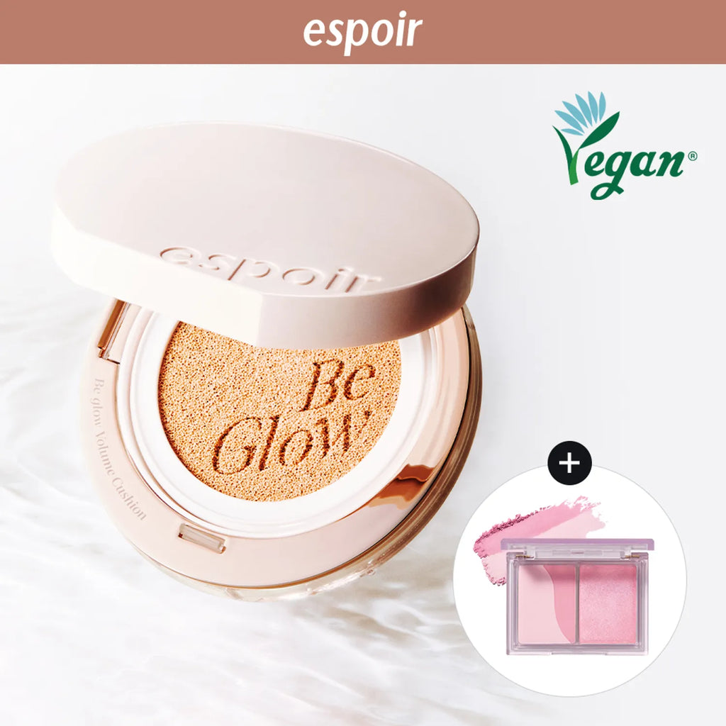 espoir Be Glow Volume Cushion Set (+Refill, Cheek Pink Icing)
