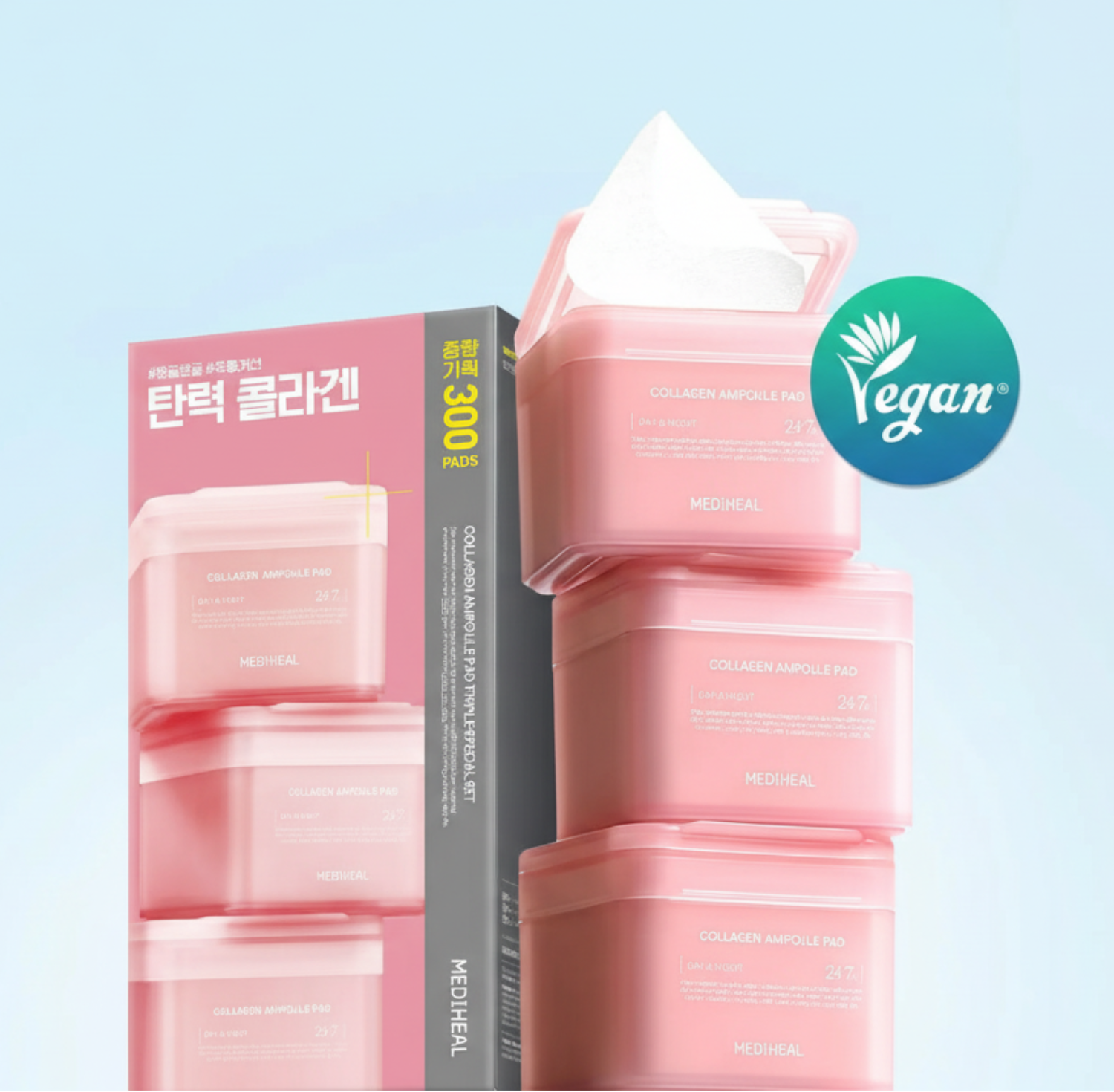 MEDIHEAL Collagen Ampoule Pad 100P Triple Set