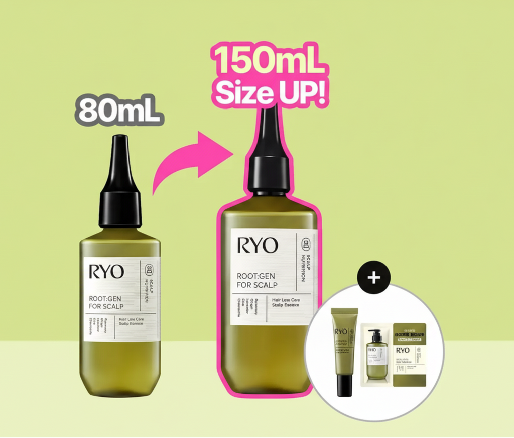 Ryo Root:Gen  Scalp Essence 150ml Set (+Essence 10ml+Shampoo 6ml)