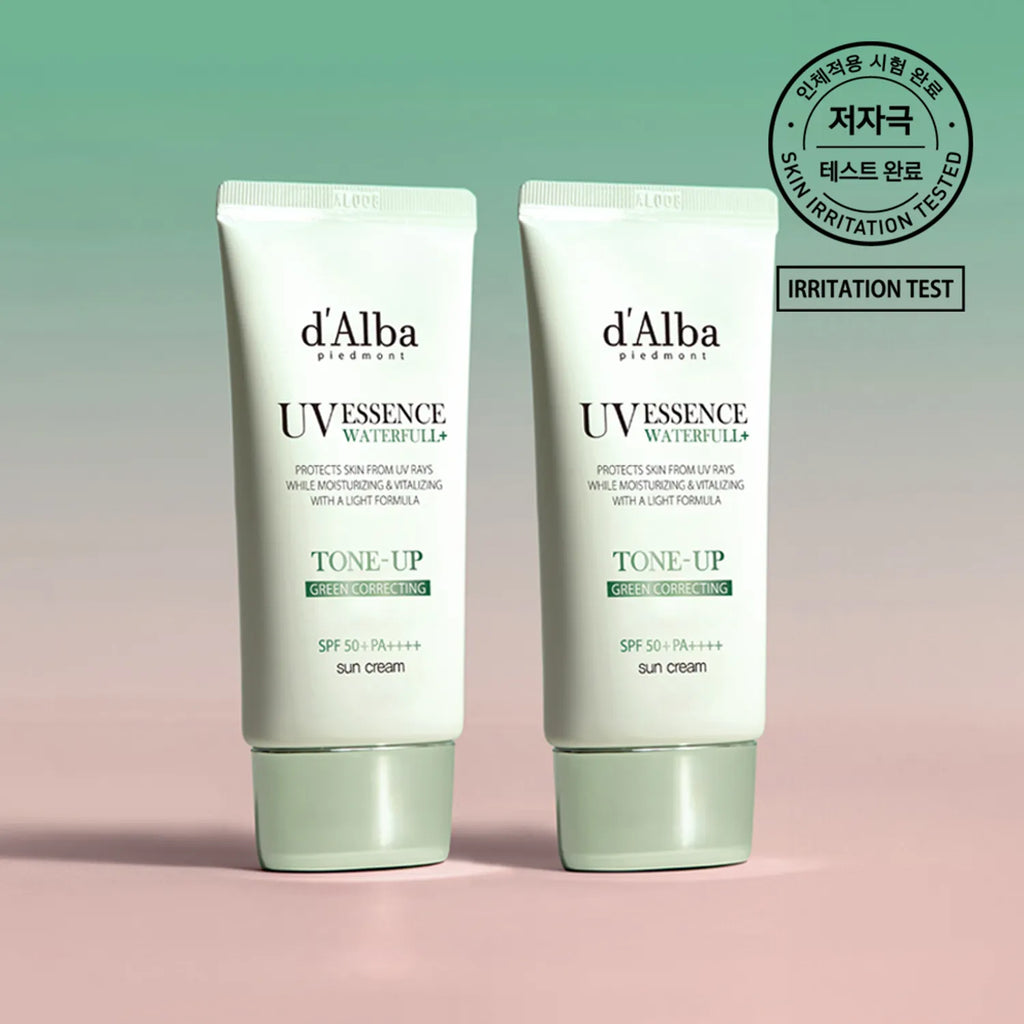 d'Alba Waterfull Tone Up Sun Cream (Green Correcting) Duo Set (50ml+50ml)