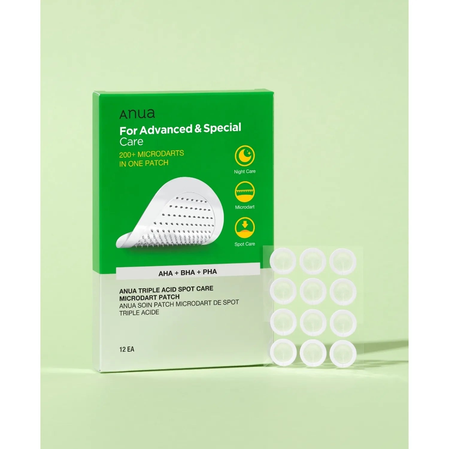 Anua Triple Acid Spot Care Microdart Patch 12ea