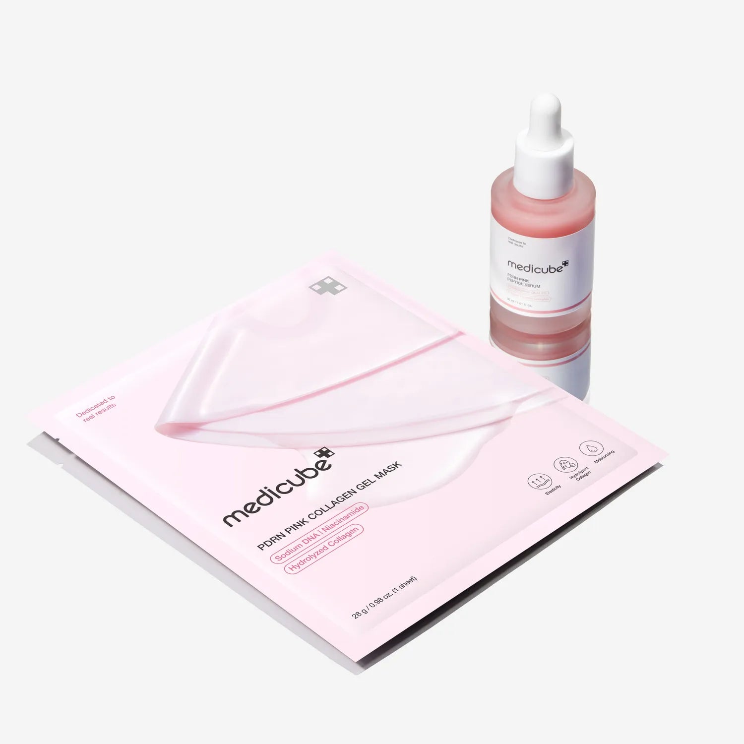 medicube PDRN Pink Collagen Gel Mask Sheet 4ea Set (+Turmeric Brightening Gel Mask Sheet 1ea)