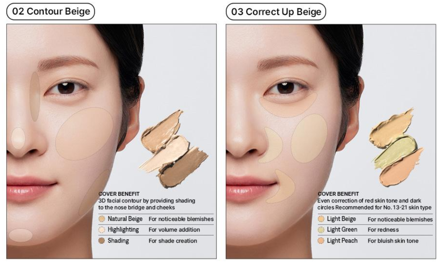 THE SAEM Cover Perfection Triple Pot Concealer (10 Options)