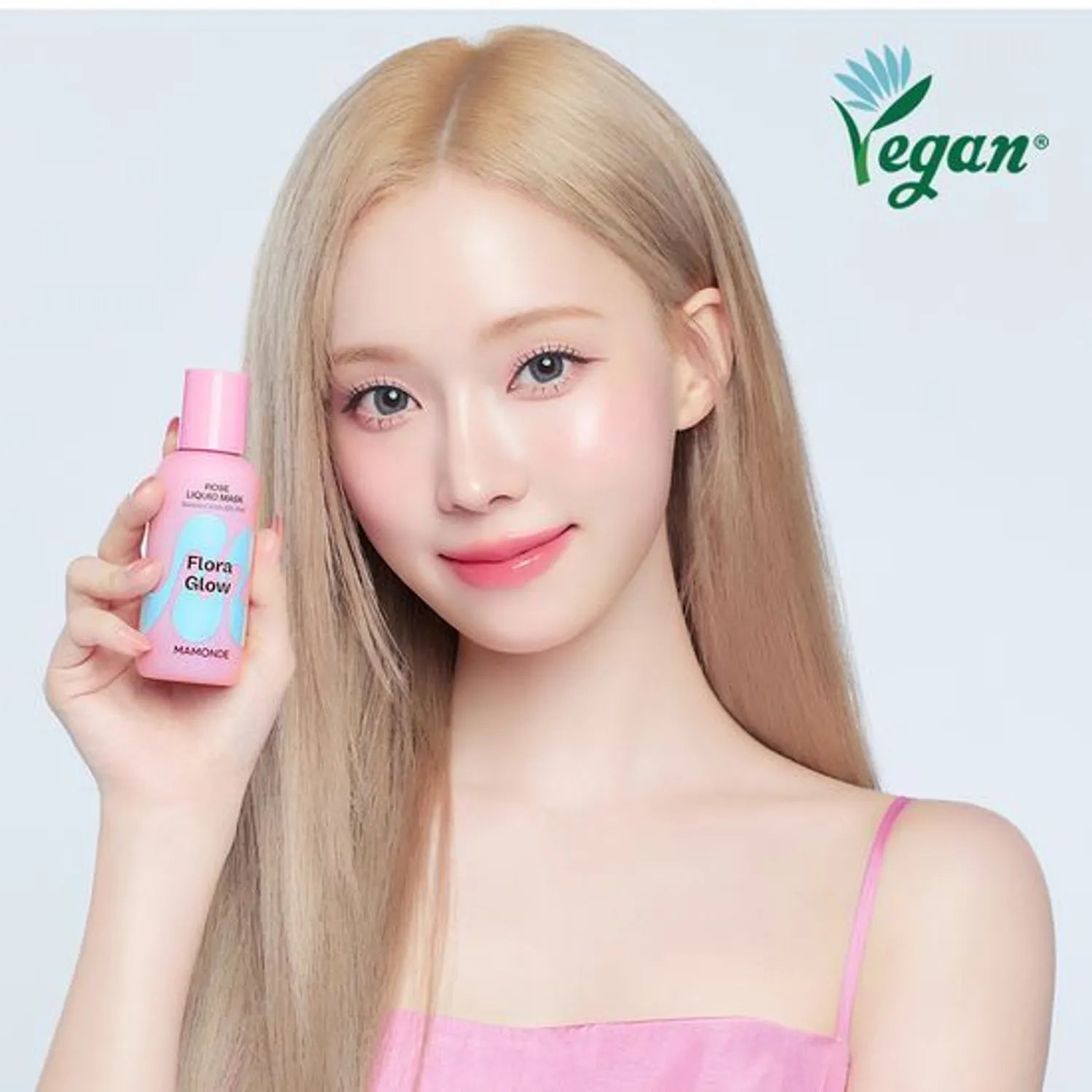 Mamonde Flora Glow Rose Liquid Mask 80ml Set (+Rose Smoothing Cream 25ml)