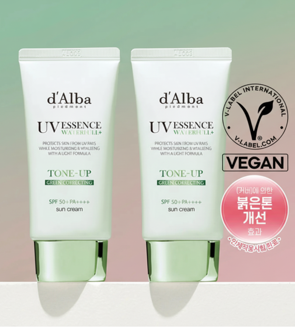 d'Alba Waterfull Tone Up Sun Cream (Green Correcting) Duo Set (50ml+50ml)