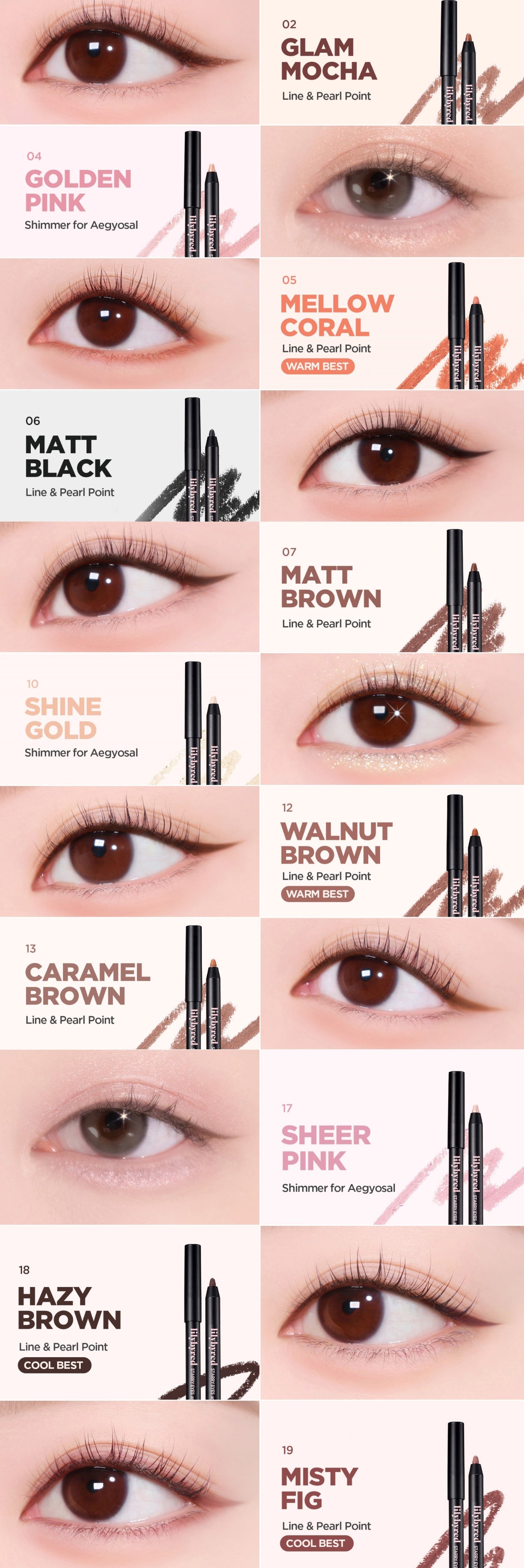 lilybyred Starry Eyes 9 To 9 Gel Eyeliner (9 Options)