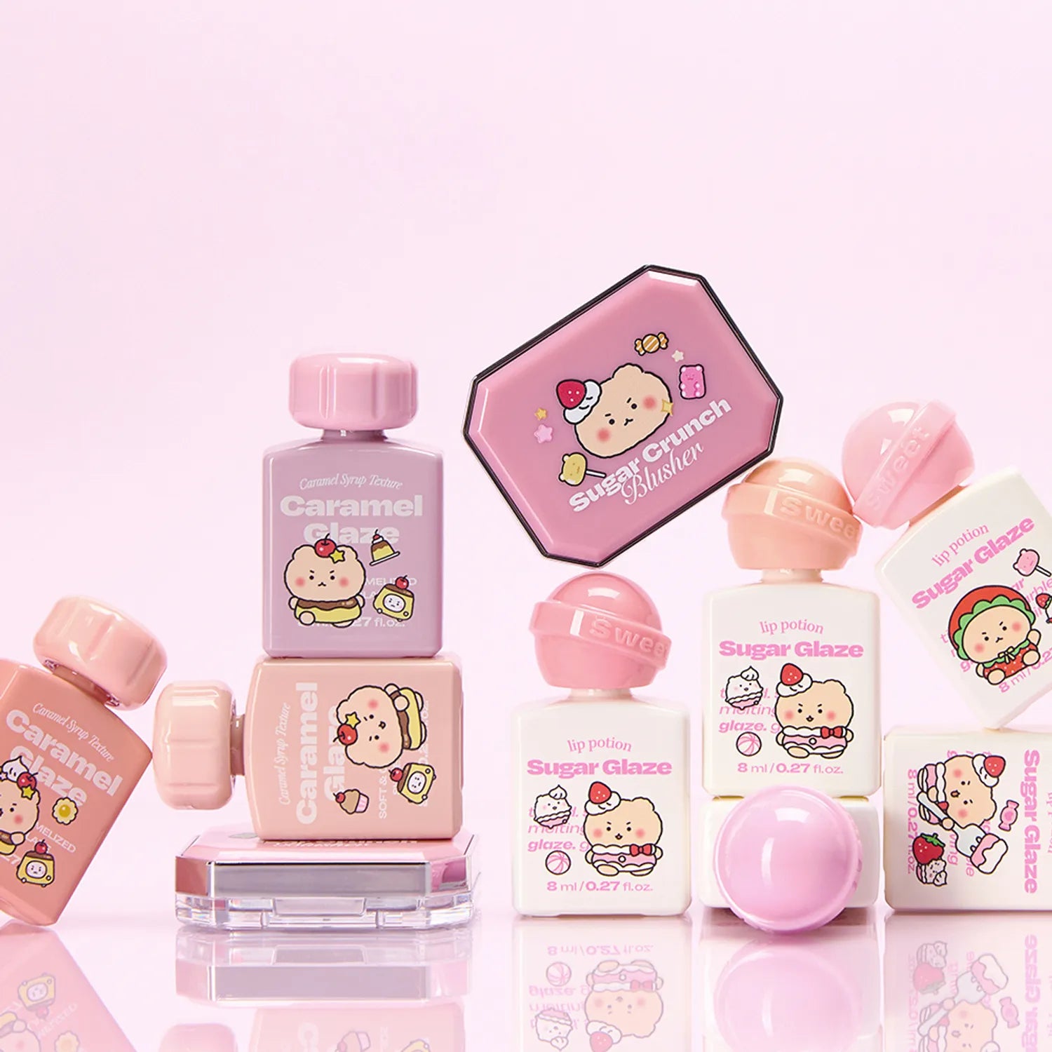 Alternative stereo Sugar Crunch Blusher 5.2g Set (+Brush) (3 Options)