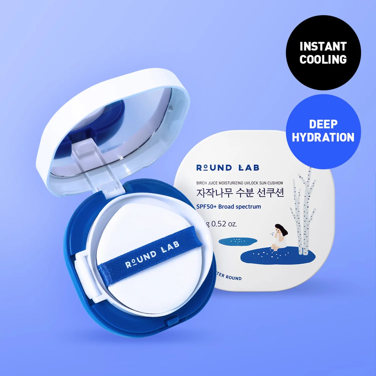ROUND LAB Birch Juice Moisturizing Sun Cushion 15g