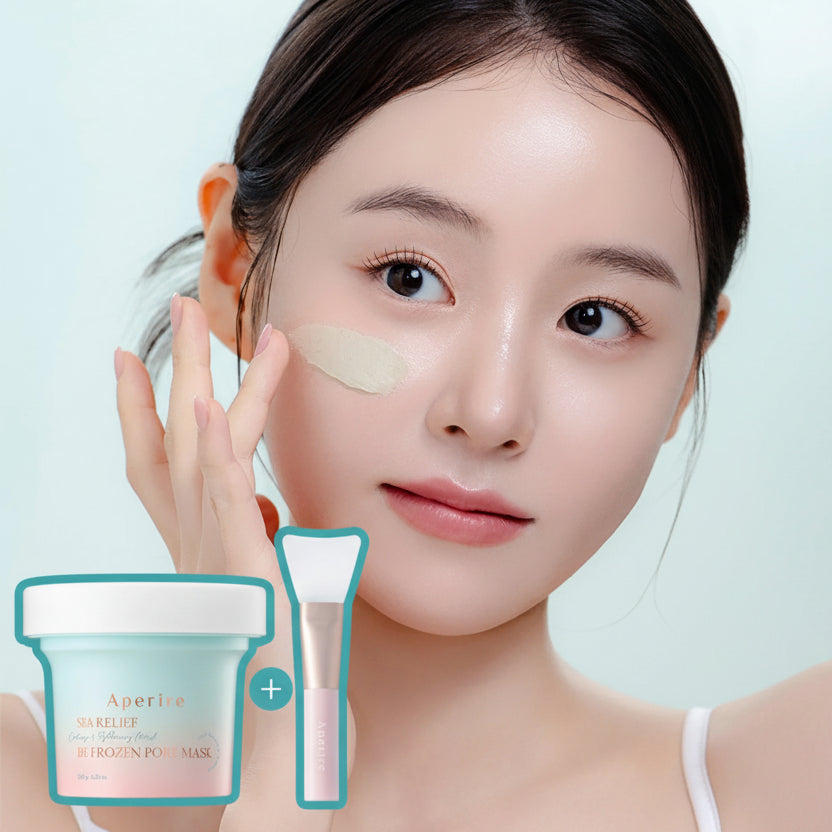 Aperire Spa Relief Be Frozen Pore Mask Special Set (+Pack Brush)