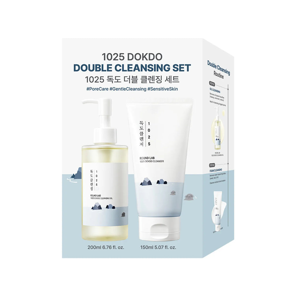 Round Lab 1025 Dokdo Cleansing Oil 200ml + Dokdo Cleanser 150ml Set