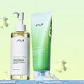 Anua Heartleaf Double Cleansing Set (Heartleaf Pore Control Cleansing Oil 200ml+Heartleaf Quercetinol Pore Deep Cleansing Foam 150
