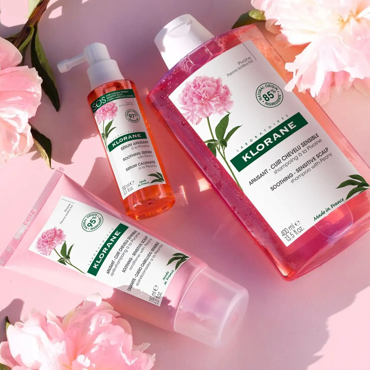 KLORANE Soothing Sensitive Scalp Shampoo with Peony 400mL (NEW)