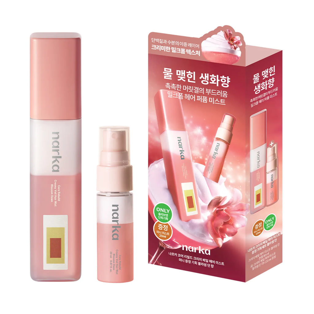 narka Core Rebuild Creamy Veil Hair Mist 80ml Blossom Dawn Set (+Mini Mist)