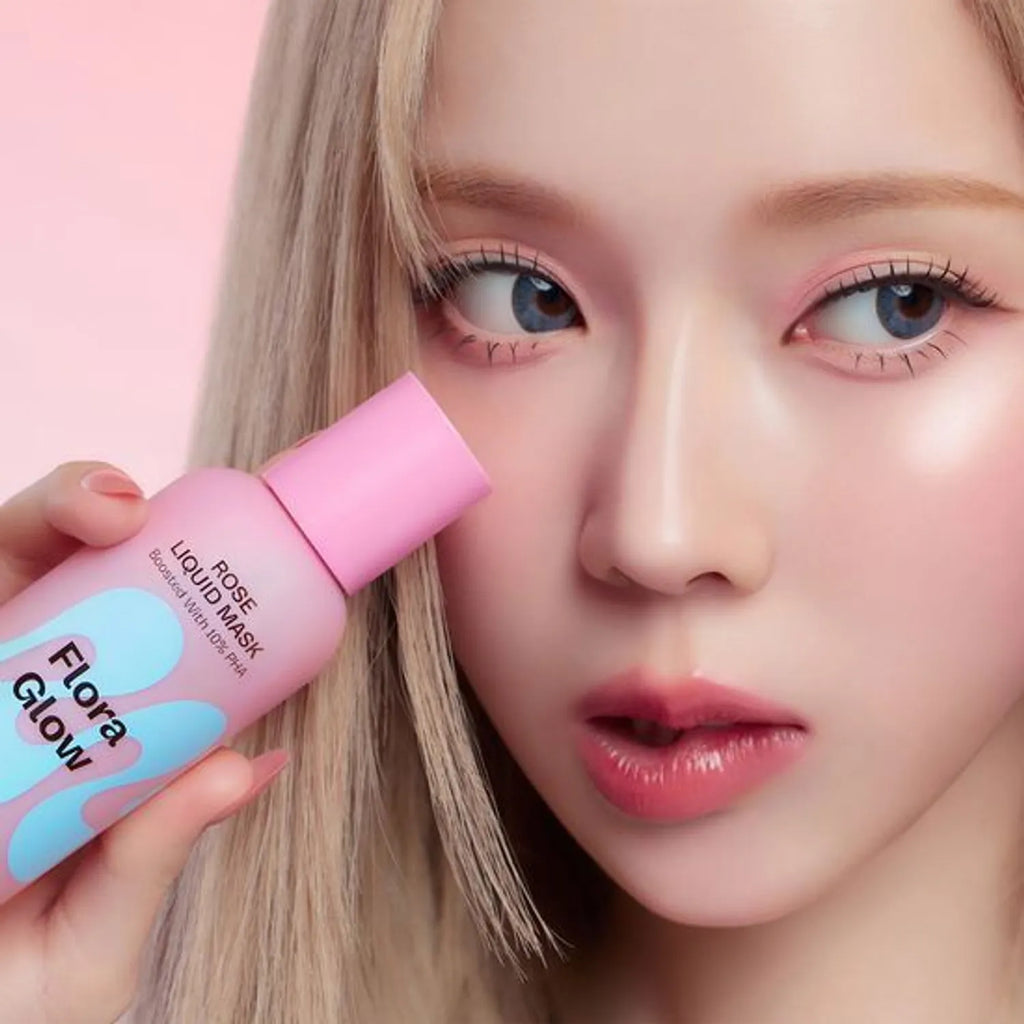 Mamonde Flora Glow Rose Liquid Mask 80ml Set (+Rose Smoothing Cream 25ml)