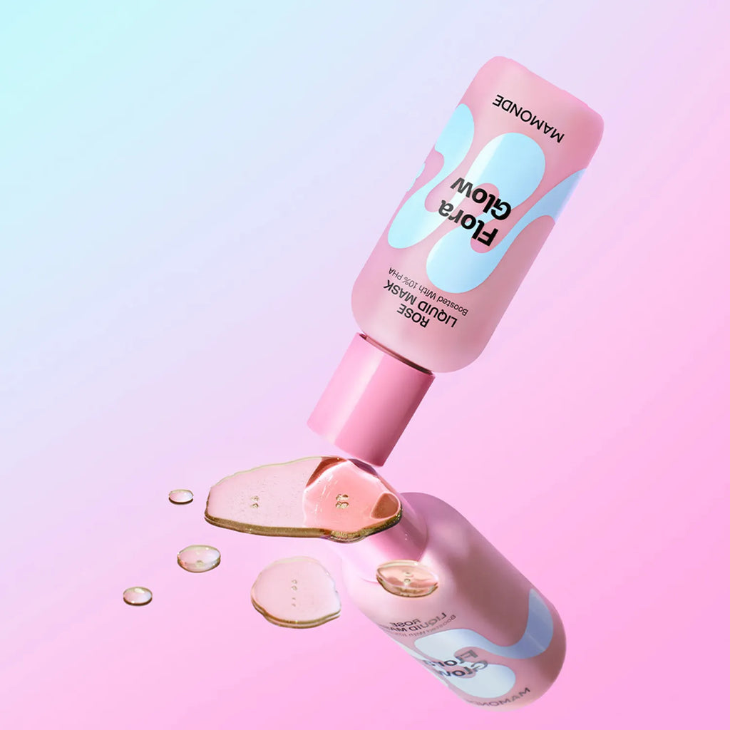 Mamonde Flora Glow Rose Liquid Mask 80ml Set (+Rose Smoothing Cream 25ml)