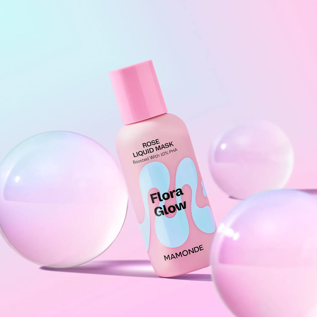 Mamonde Flora Glow Rose Liquid Mask 80ml Set (+Rose Smoothing Cream 25ml)
