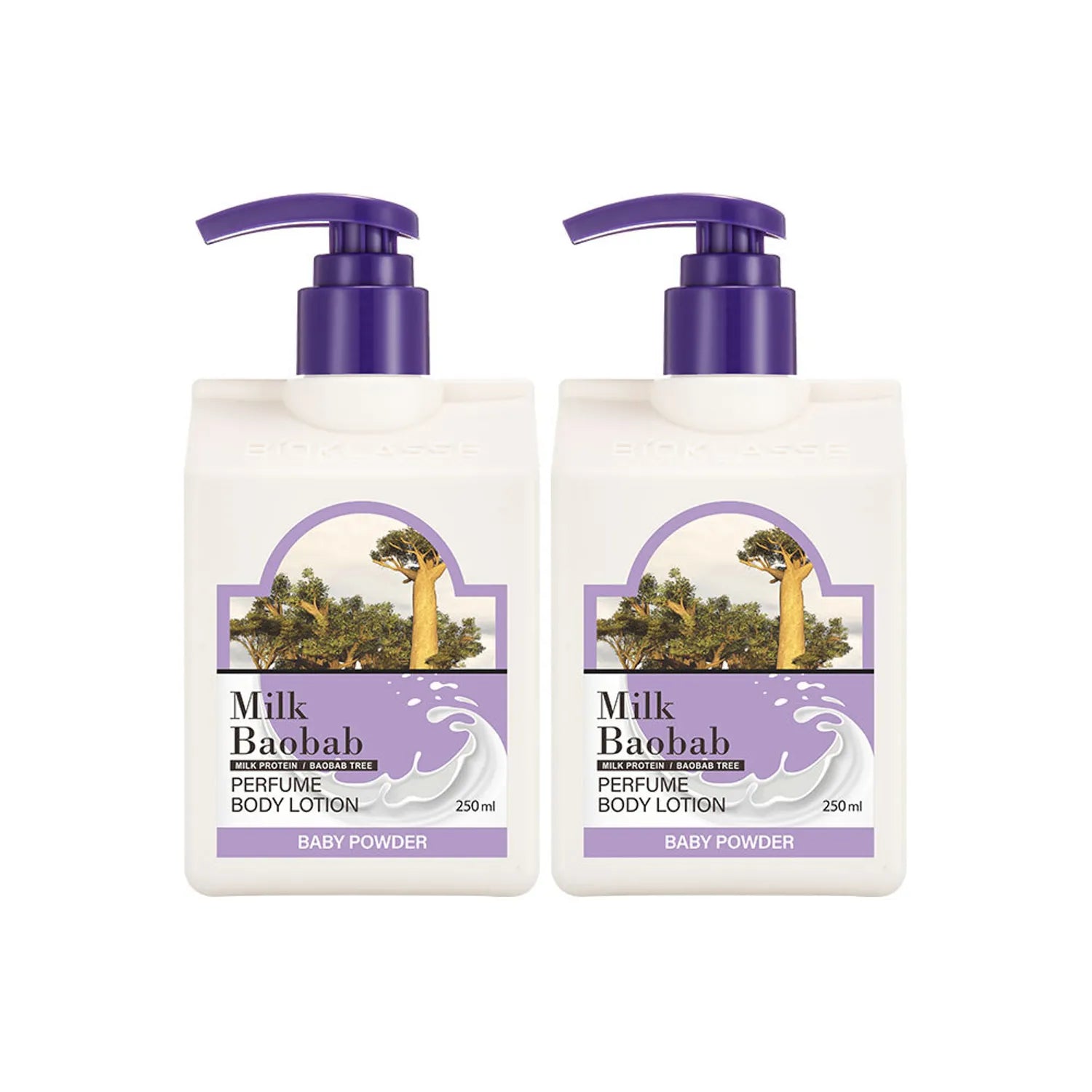 Milk Baobab Perfumed Body Lotion #Baby Powder 250mL*2ea Set