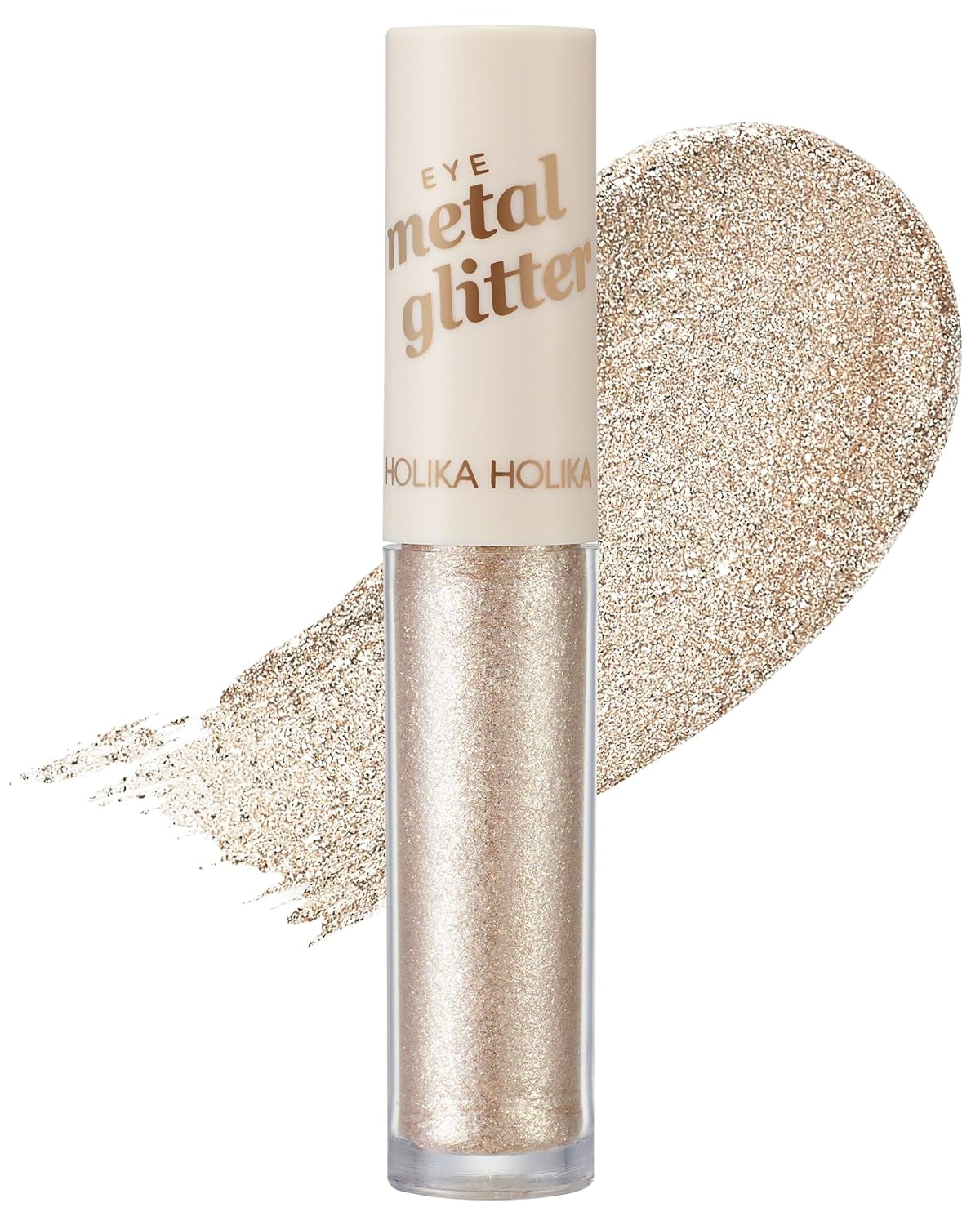 Eye Metal Glitter Eyeshadow - Liquid, Quick-Drying, Long Lasting, No Smudge or Flake - Shimmering & Luminous Eye Shadow - Ideal for Glamorous Eye Makeup Looks (01 STELLA DUST)