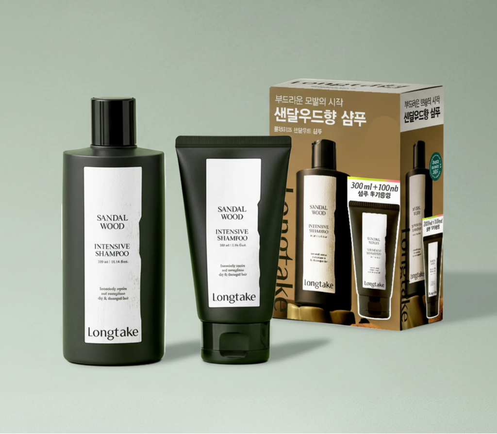 Longtake Shampoo 300mL (Set/Single) (Sandalwood/Black Tea & Fig/Basil & Vetiver)