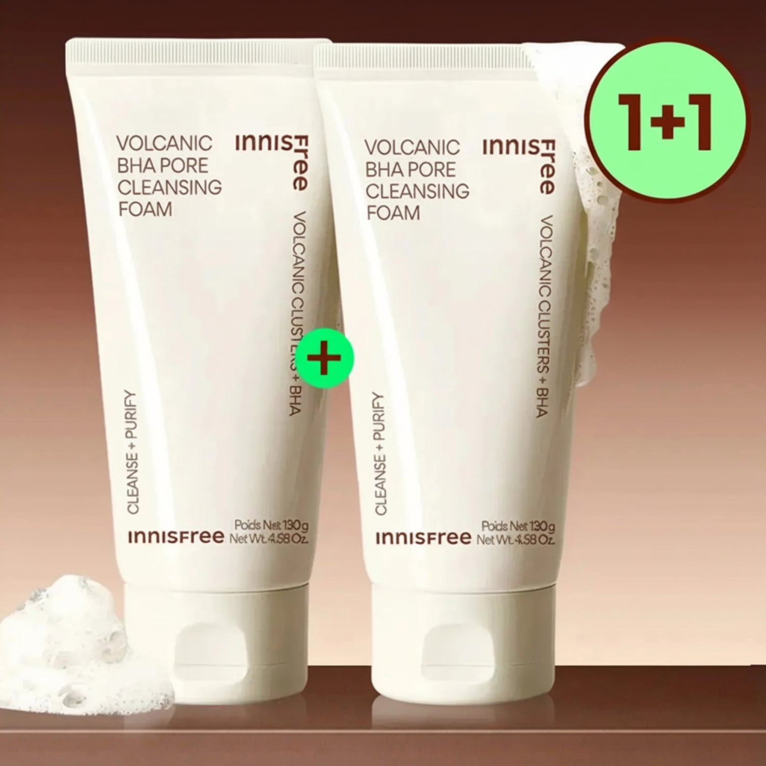 INNISFREE Volcanic BHA Pore Cleansing Foam 130g Double Pack