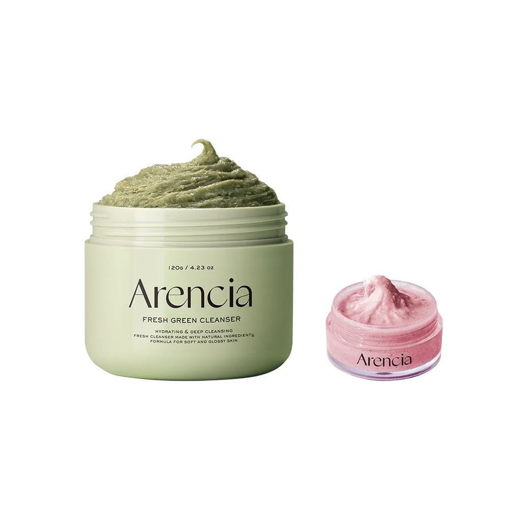 Arencia Fresh Green Rice Mochi Cleanser 120g Set (+Rosehip Cleanser 15g)
