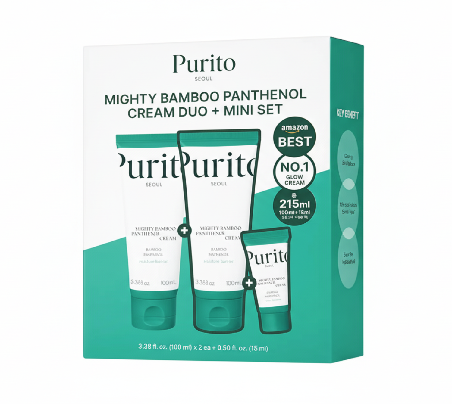 Purito Seoul Mighty Bamboo Panthenol Cream 100ml Duo Set (+15ml)