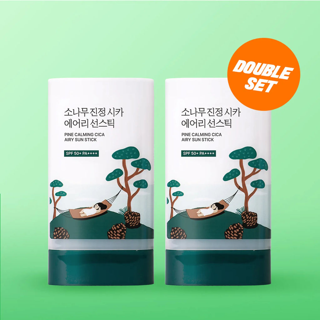 ROUND LAB Pine Calming Cica Airy Sun Stick 19g Double Set