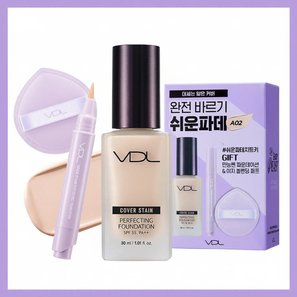 VDL Cover Stain Perfecting Foundation 30ml (SPF35, PA++) (7 Options)