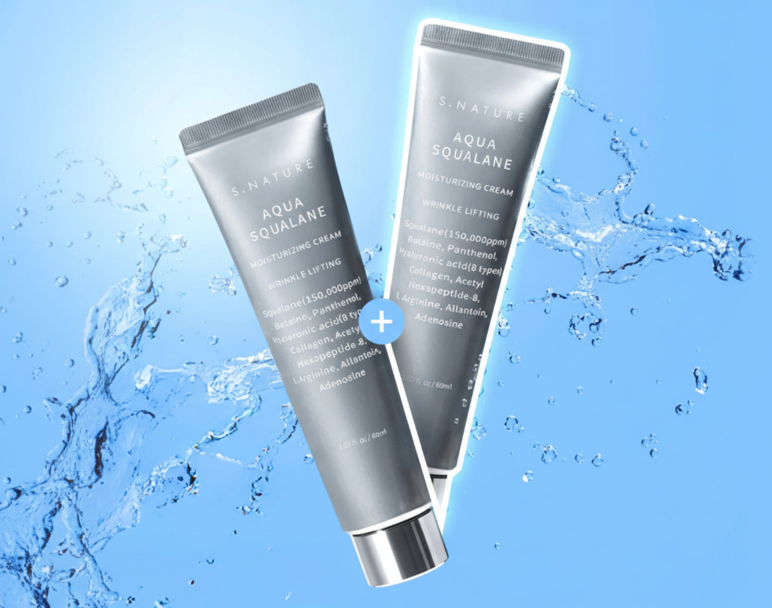 S.NATURE Aqua Squalane Moisturizing Cream 60mL 1+1 Limited Set