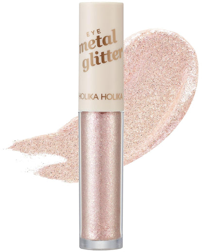 Eye Metal Glitter Eyeshadow - Liquid, Quick-Drying, Long Lasting, No Smudge or Flake - Shimmering & Luminous Eye Shadow - Ideal for Glamorous Eye Makeup Looks (01 STELLA DUST)