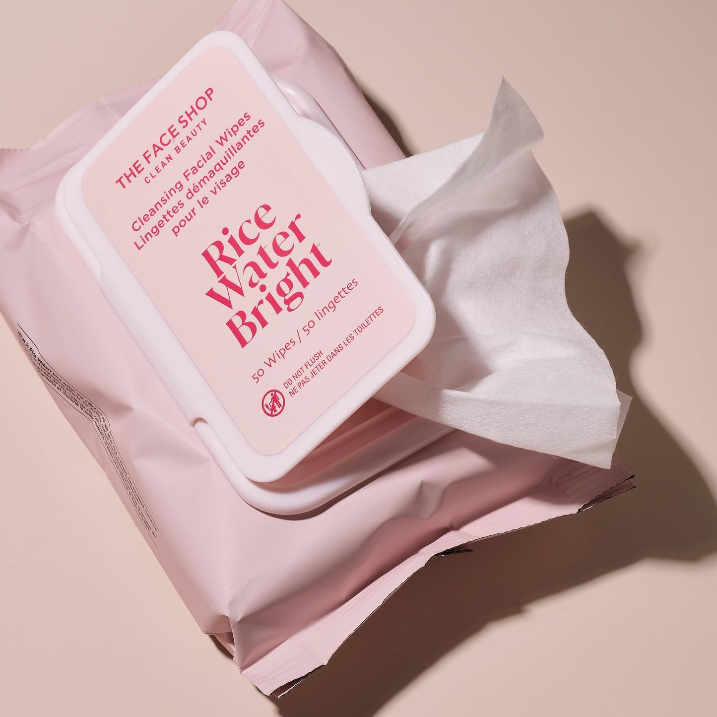 Rice Water Vegan Disposable Makeup Remover Wipes