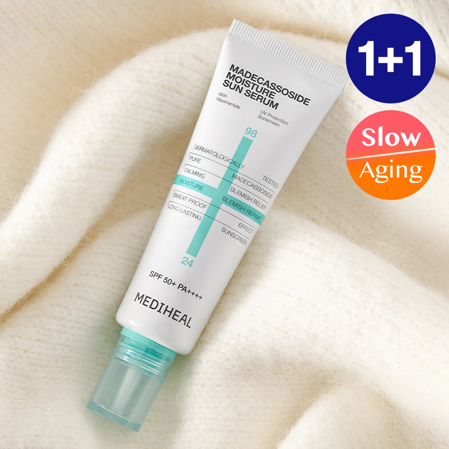 MEDIHEAL Madecassoside Moisture Sun Serum Blemish Repair 50g Double Set