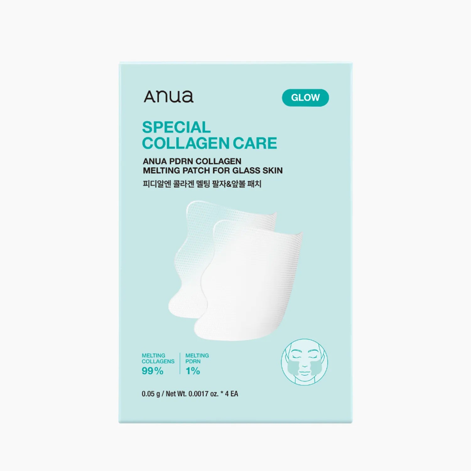 Anua PDRN Collagen Melting Patch For Glass Skin 4P