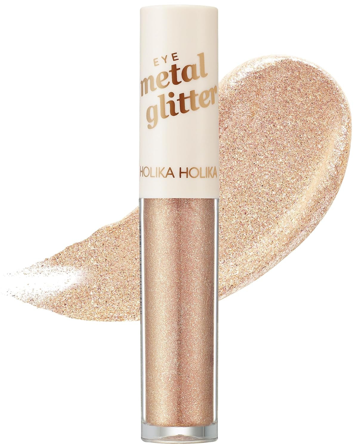 Eye Metal Glitter Eyeshadow - Liquid, Quick-Drying, Long Lasting, No Smudge or Flake - Shimmering & Luminous Eye Shadow - Ideal for Glamorous Eye Makeup Looks (01 STELLA DUST)