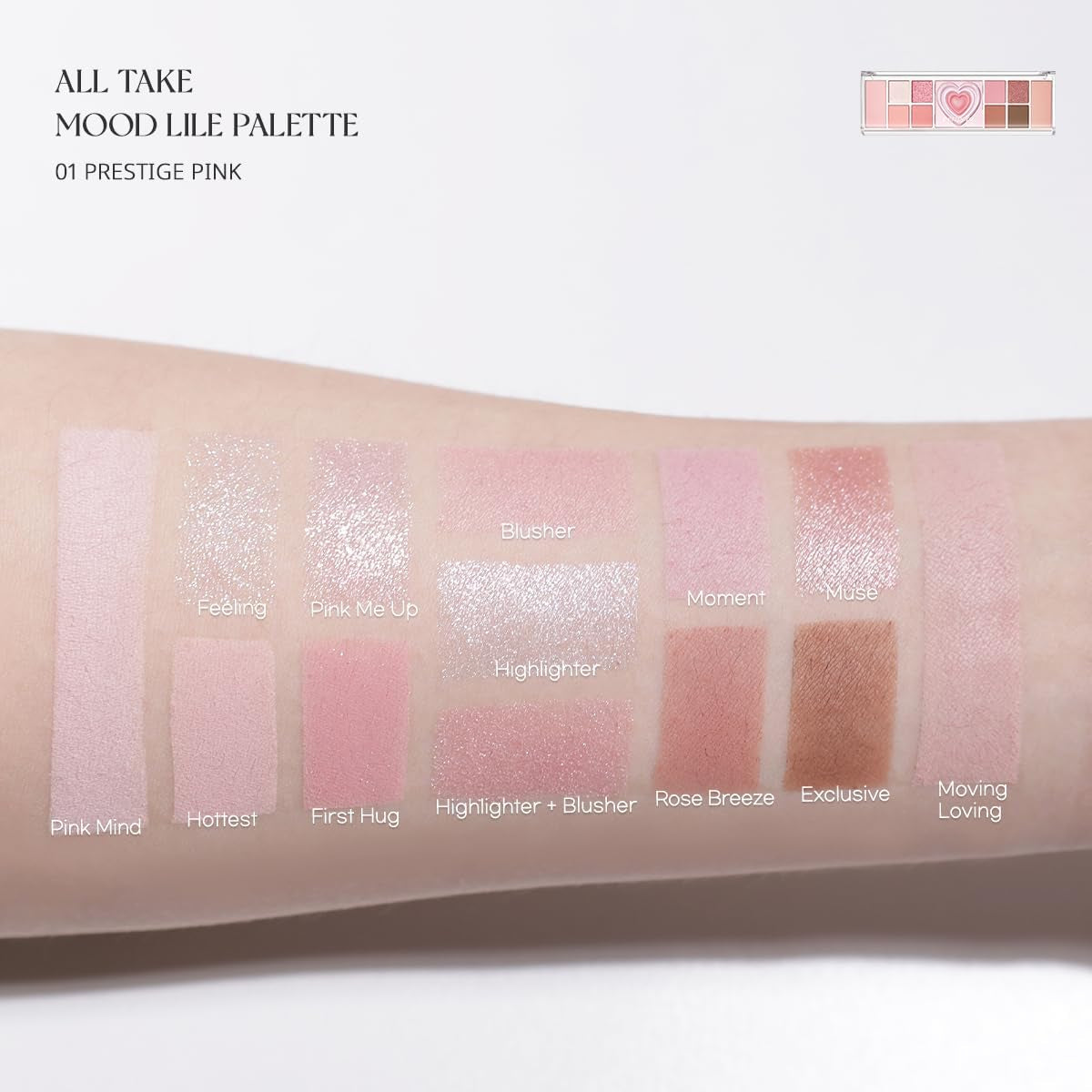 ALL TAKE MOOD like PALETTE 01 PRESTIGE PINK