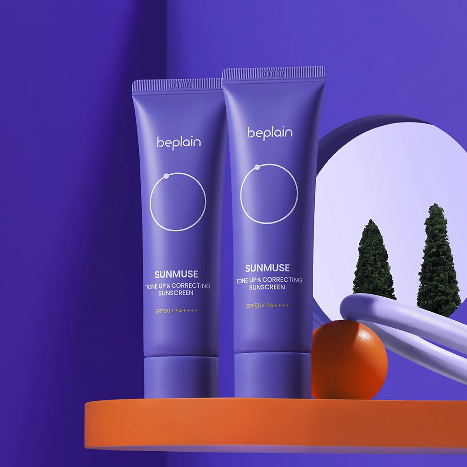 beplain Sunmuse Tone Up & Correcting Sunscreen 50ml 1+1 Set