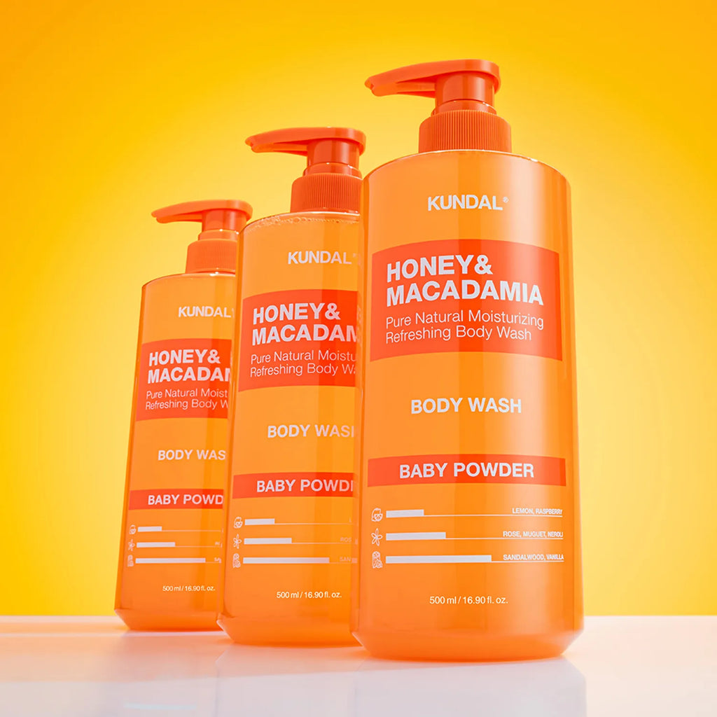 KUNDAL Honey & Macadamia Natural Body Wash 500ml (3 Options)