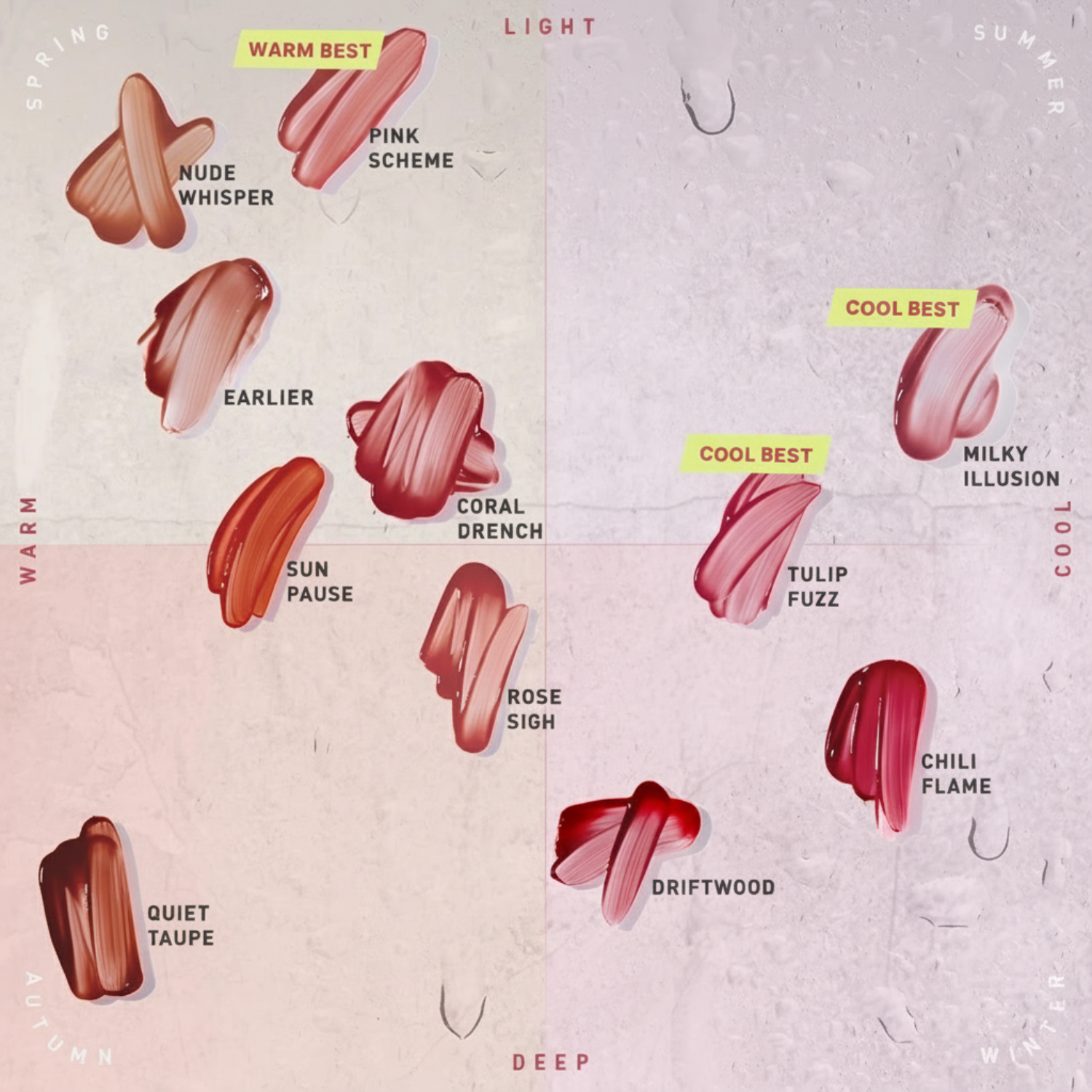 3CE Misty Lip Bare (4 Options)