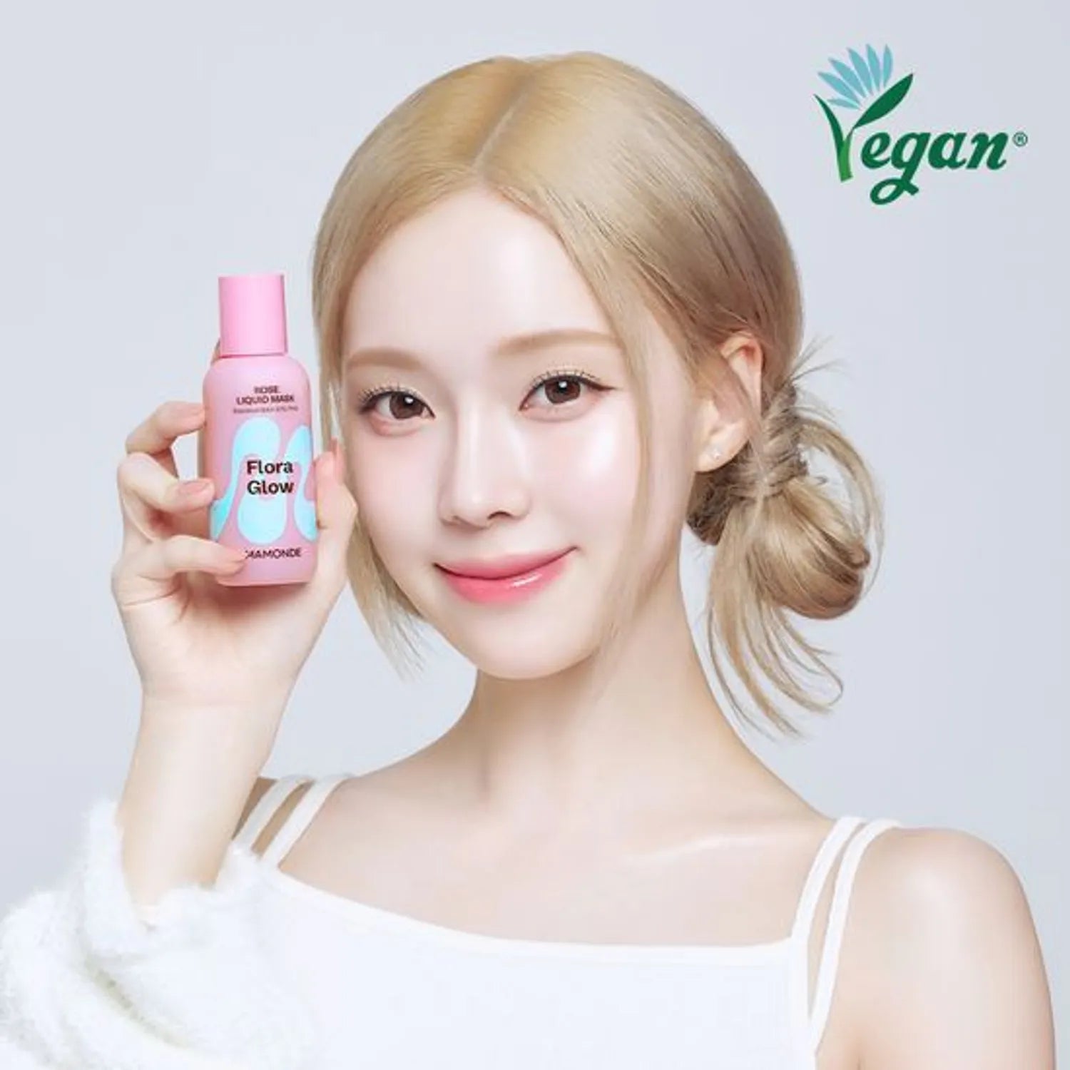 Mamonde Flora Glow Rose Liquid Mask 80ml Set (+Rose Smoothing Cream 25ml)