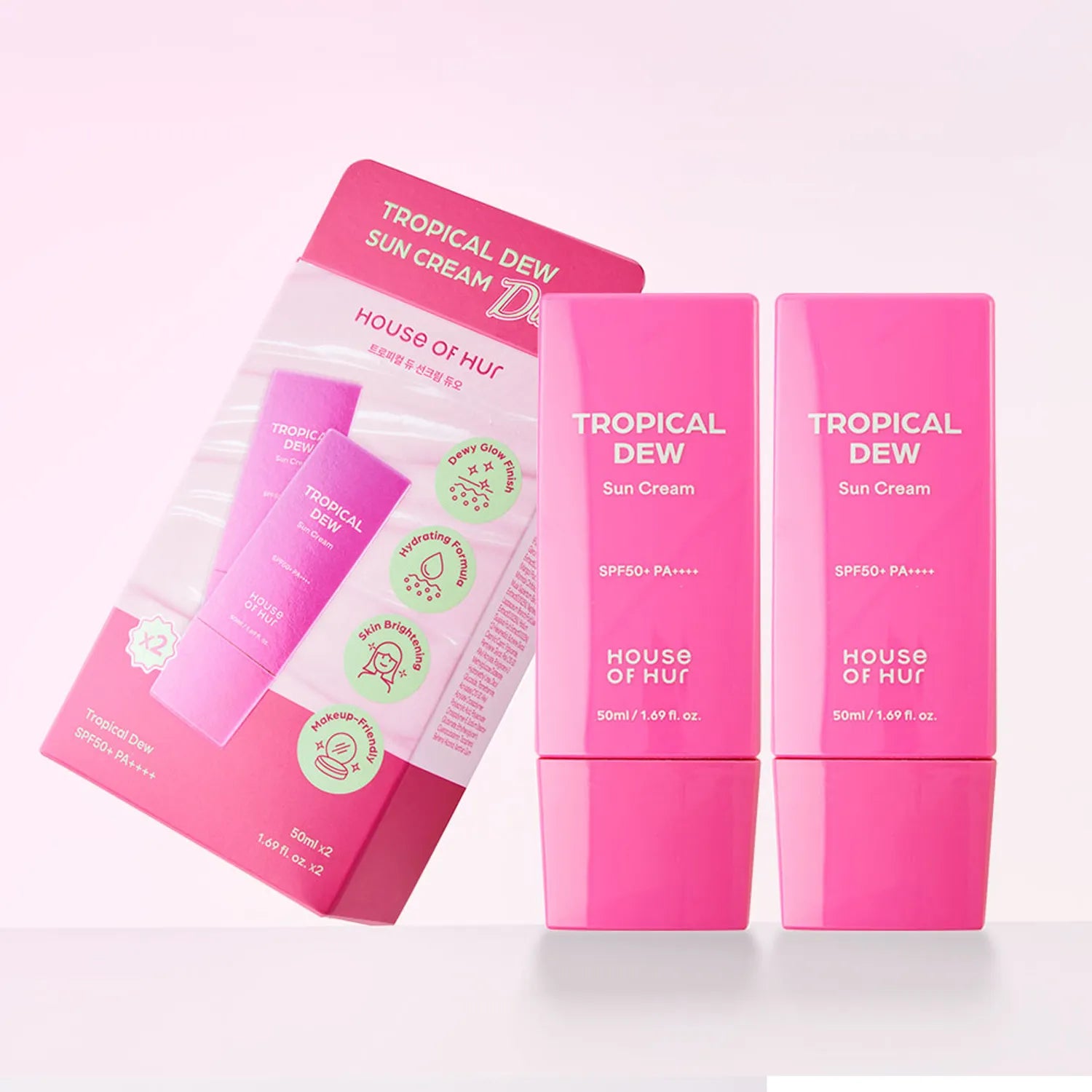 House of Hur Tropical Dew Sun Cream 50ml Duo Set