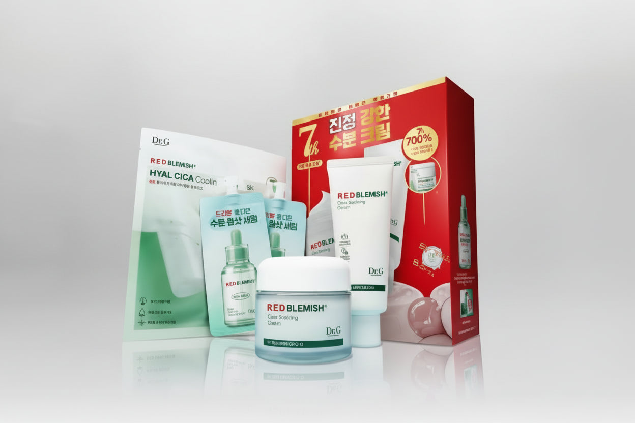 Dr.G Red Blemish Clear Soothing Cream 70ml Limited Double Pack (+Cream 70ml (Tube)+Serum 20ml+Gel Mask Sheet 1ea)