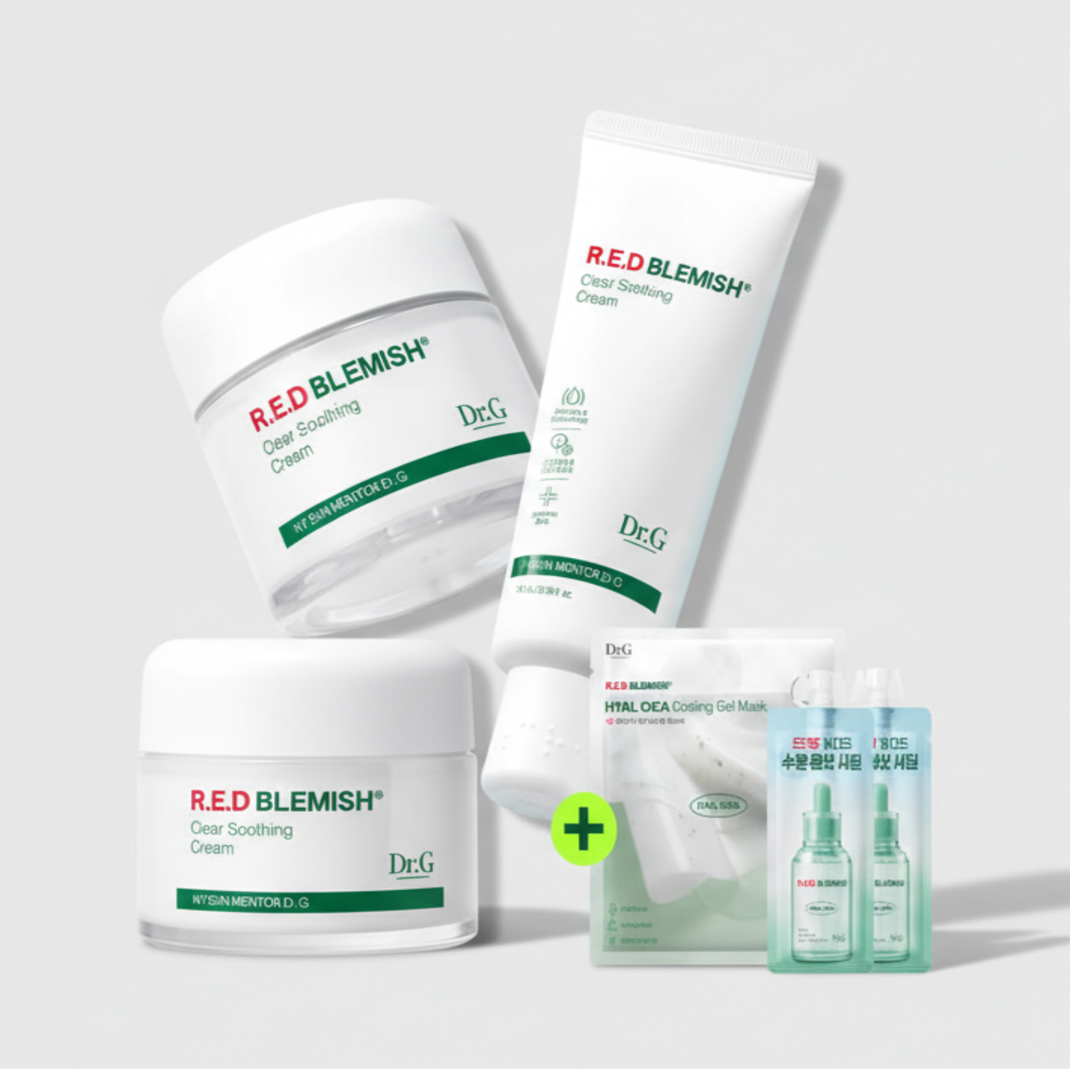 Dr.G Red Blemish Clear Soothing Cream 70ml Limited Double Pack (+Cream 70ml (Tube)+Serum 20ml+Gel Mask Sheet 1ea)
