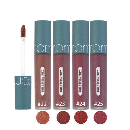 Rom&Nd Zero Velvet Tint 22 GRAIN NUDE, Velvety Matte Finish, Liquid Lip Tint, Long Lasting, Creamy, Non-Drying, Smudge-Proof, Richly Pigmented, Smooth Texture