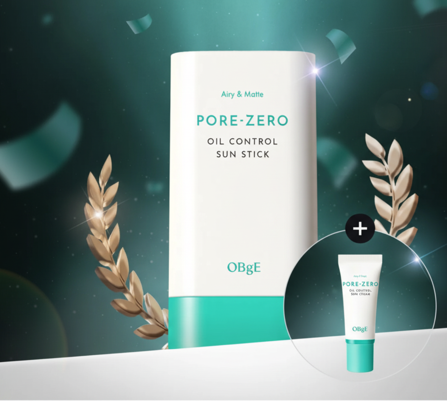 OBgE Pore-Zero Oil Control Sun Stick 18g Limited Set (+Sun Cram 20ml)