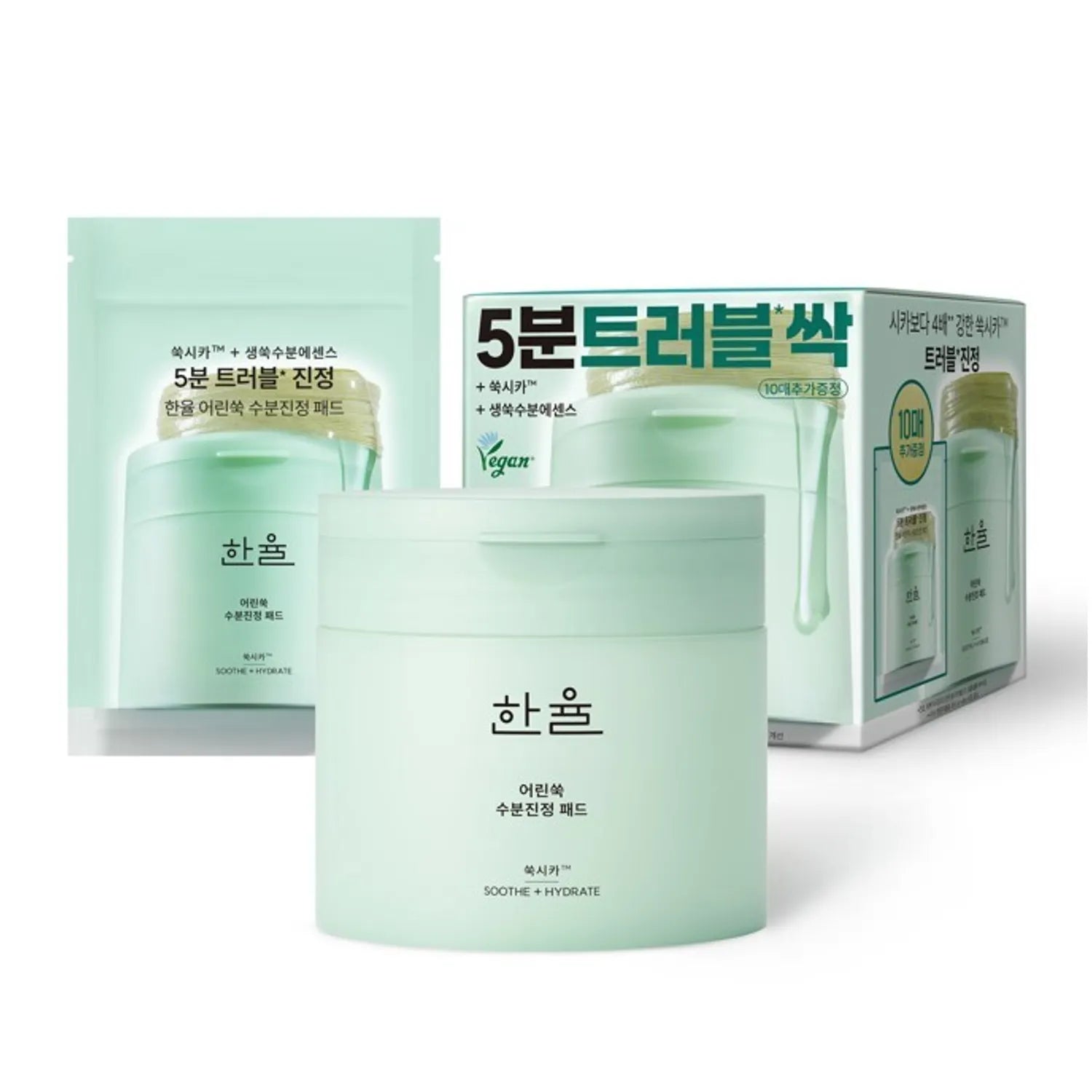 HANYUL Pore Artemisia Watery Calming Pad 60P Set (+10P)