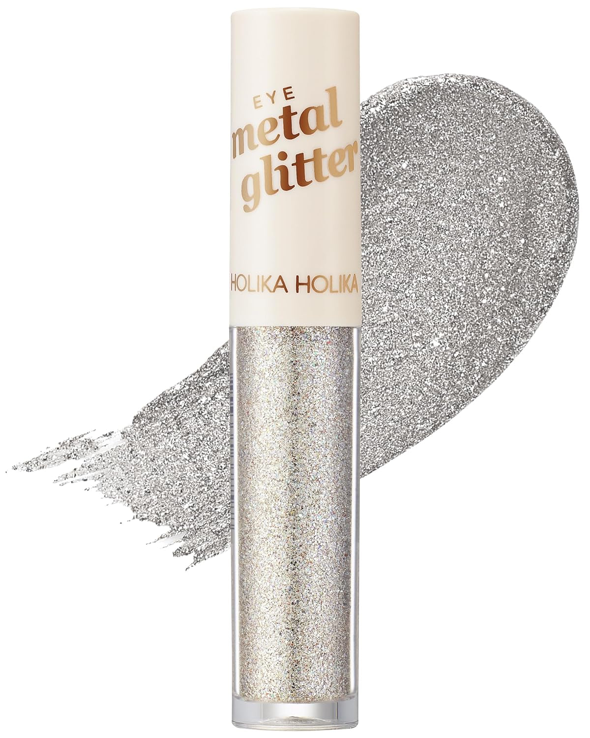 Eye Metal Glitter Eyeshadow - Liquid, Quick-Drying, Long Lasting, No Smudge or Flake - Shimmering & Luminous Eye Shadow - Ideal for Glamorous Eye Makeup Looks (01 STELLA DUST)