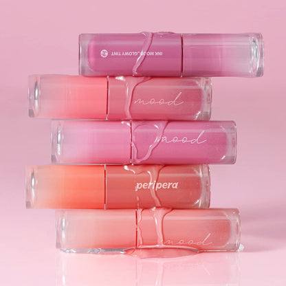 Peripera Ink Mood Glowy Tint, Lip-Plumping, Naturally Moisturizing, Lightweight, Glow-Boosting, Long-Lasting, Comfortable, Non-Sticky, Mask Friendly, No White Film (03 ROSE in MIND)