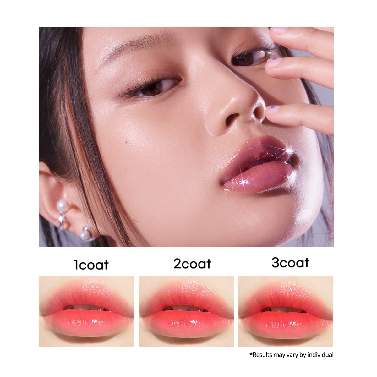 Peripera Ink Mood Glowy Tint, Lip-Plumping, Naturally Moisturizing, Lightweight, Glow-Boosting, Long-Lasting, Comfortable, Non-Sticky, Mask Friendly, No White Film (03 ROSE in MIND)