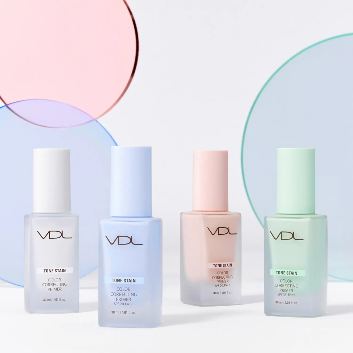 VDL Tone Stain Color Correcting Primer 30ml (Set/Single) (8 Options)