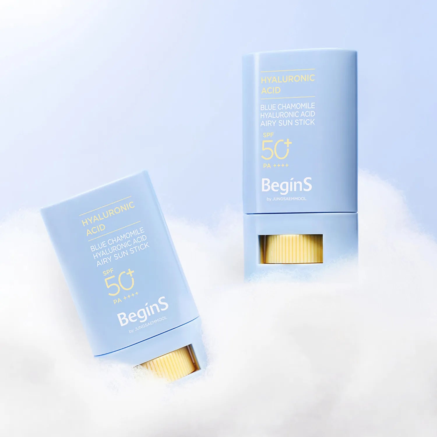 begins by JUNGSAEMMOOL Blue Chamomile Hyaluronic Acid Airy Sun Stick 15g